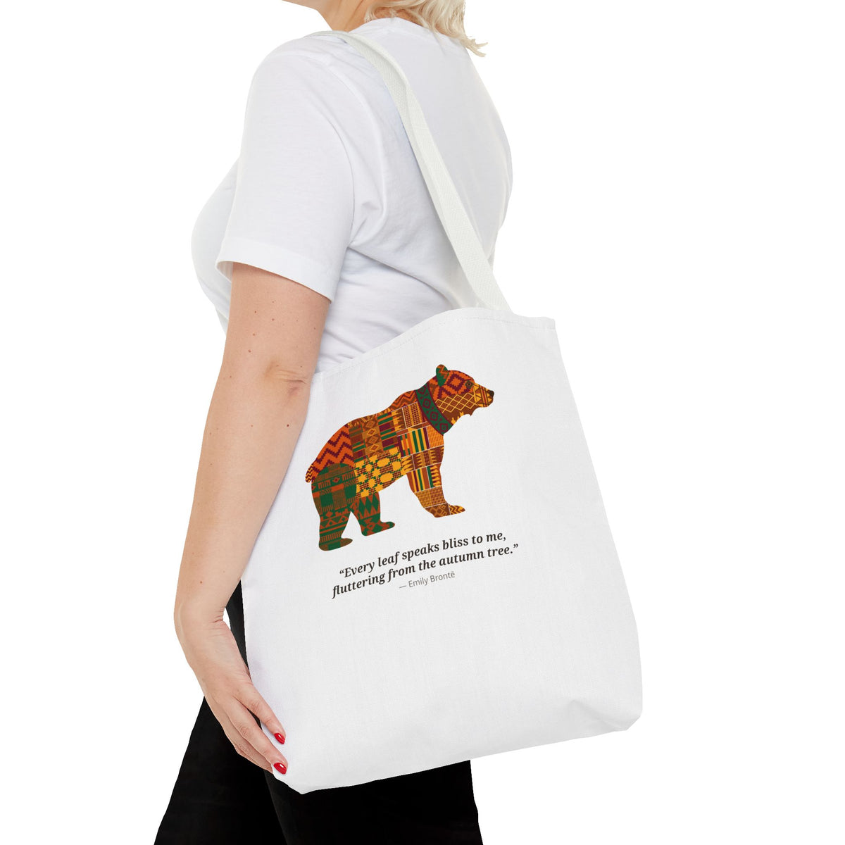 Kente Bear Tote Bag