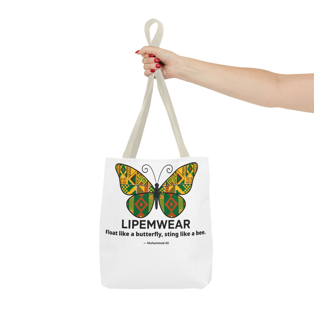 Lipemwear Kente Butterfly Tote Bag