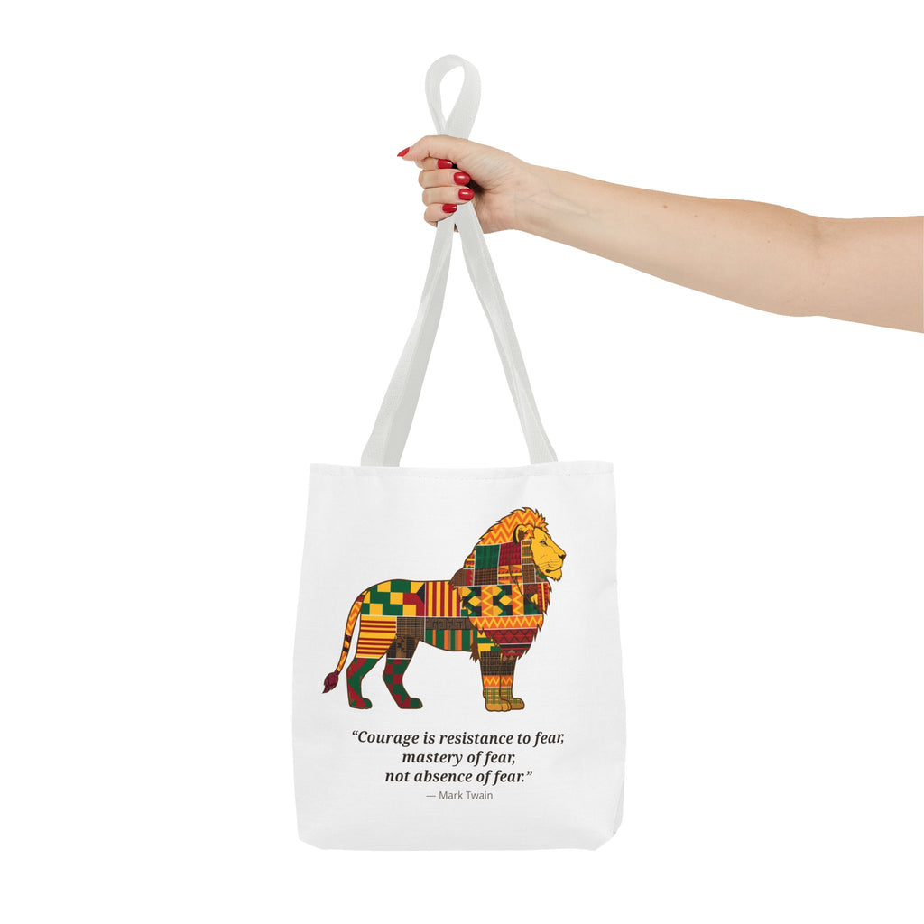Kente Lion Tote Bag
