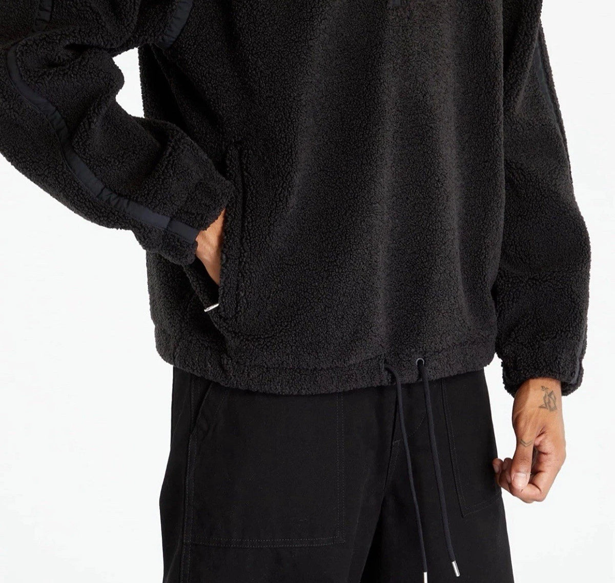 adidas Originals Premium Essentials Mens Fleece Half-Zip Sweatshirt Black Size L