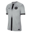 Nike Jordan PSG Qatar Airways Soccer Jersey Mens Gray L Messi DJ7682-078