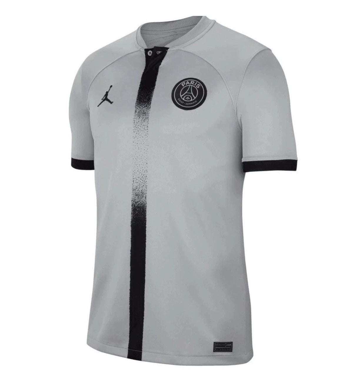 Nike Jordan PSG Qatar Airways Soccer Jersey Mens Gray L Messi DJ7682-078