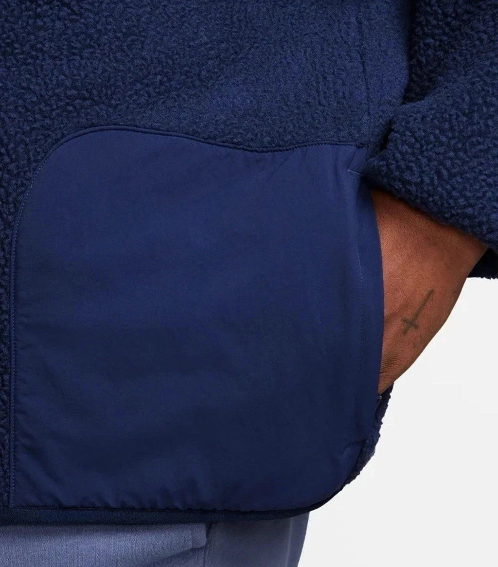 Nike Club Fleece Sherpa Winterized Full-Zip Jacket Mens Navy 2XL NWT FB8386-410