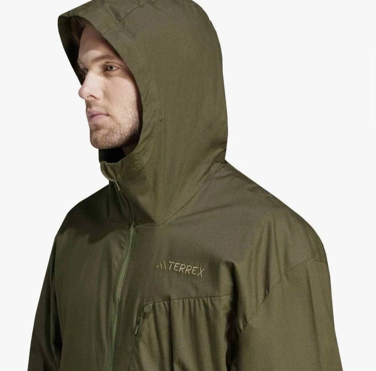 adidas Terrex XPLORIC Lightweight Windbreaker Mens Olive Green NWT XL IN4630