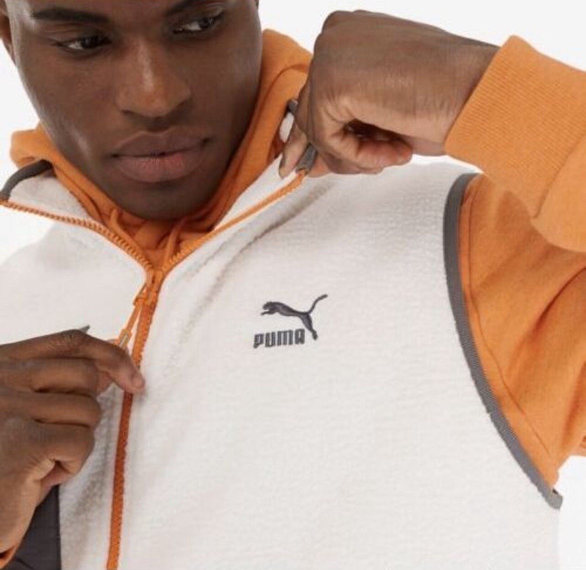Puma XTG Trail Pocket Gilet Fleece Vest Whisper White size L 596728-64
