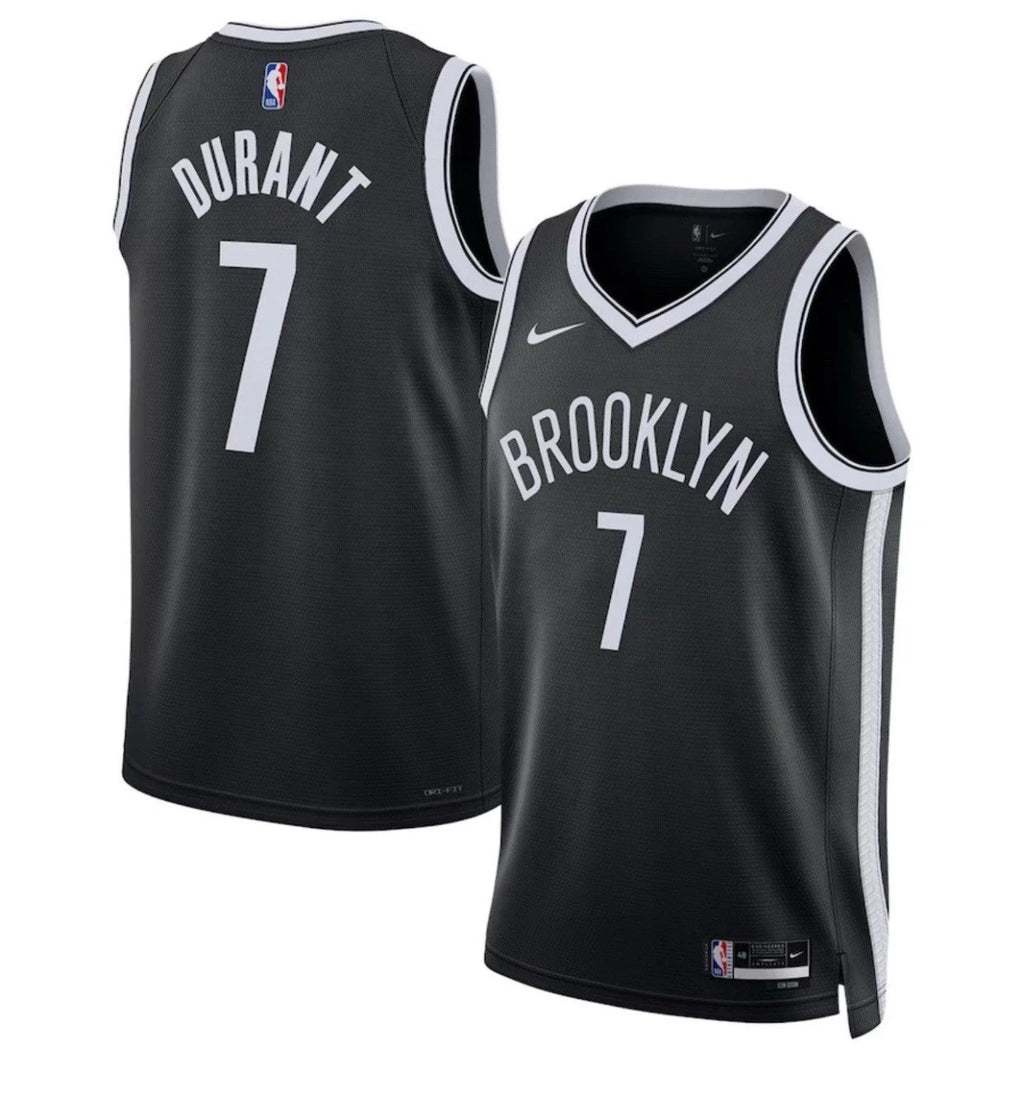 Nike Kevin Durant Brooklyn Nets Black Swingman Dri-Fit Basketball Jersey L