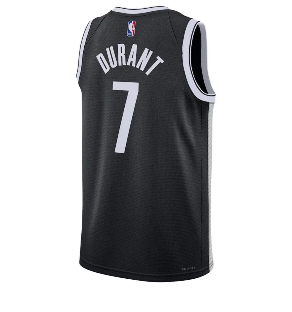Nike Kevin Durant Brooklyn Nets Black Swingman Dri-Fit Basketball Jersey L