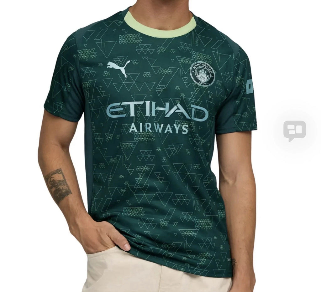 PUMA Manchester City 4th Men's Soccer Jersey 26 Green Terrain Size XXL 78269204