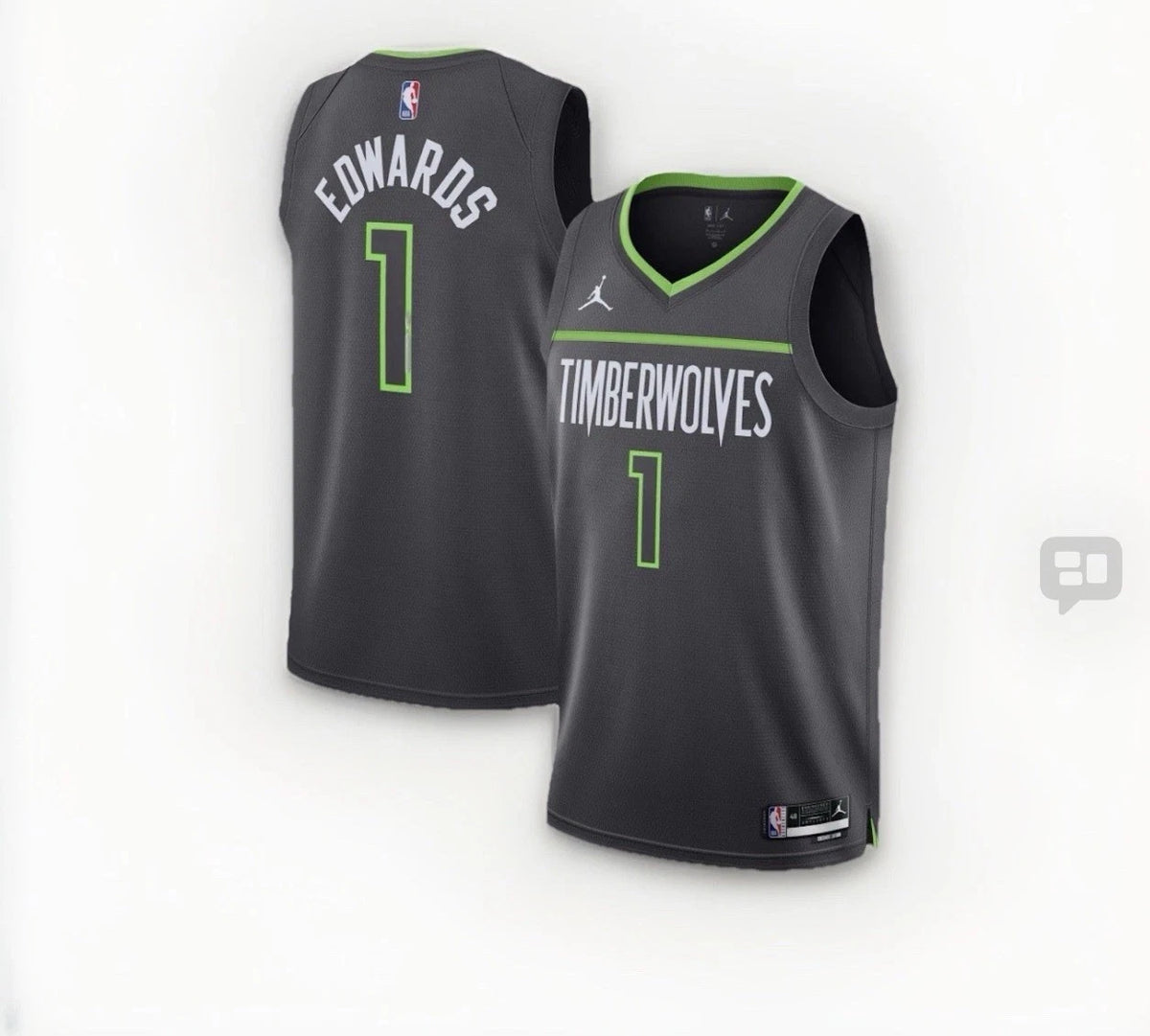 Nike Jordan Minnesota Timberwolves Anthony Edwards Swingman Jersey XL DO9534-062