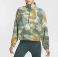 Nike One Wms Therma-FIT Oversized 1/2-Zip Fleece Printed Top Medium FZ6969-338