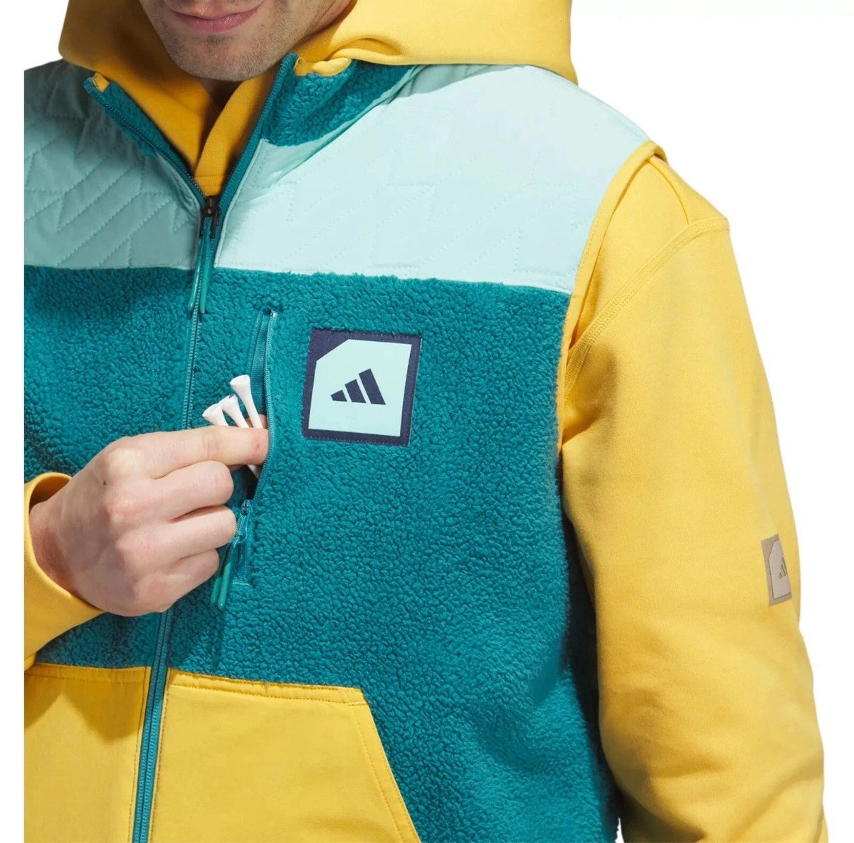 adidas ADX Adicross Golf Padded Fleece Full-Zip Vest Mens XL NWT