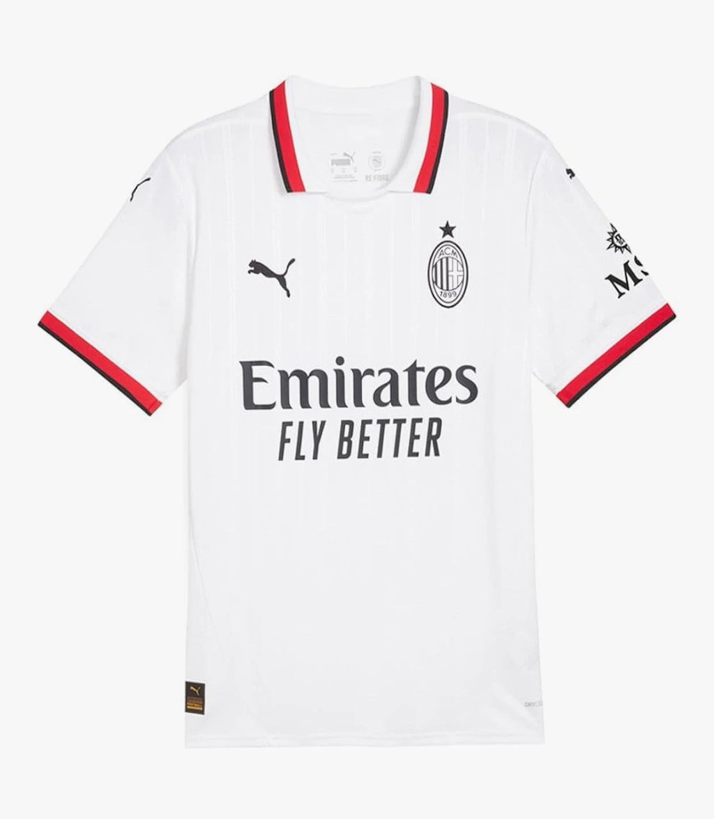 Puma AC Milan Away Collared Short Sleeve Soccer Jersey Mens White NWT 77501302