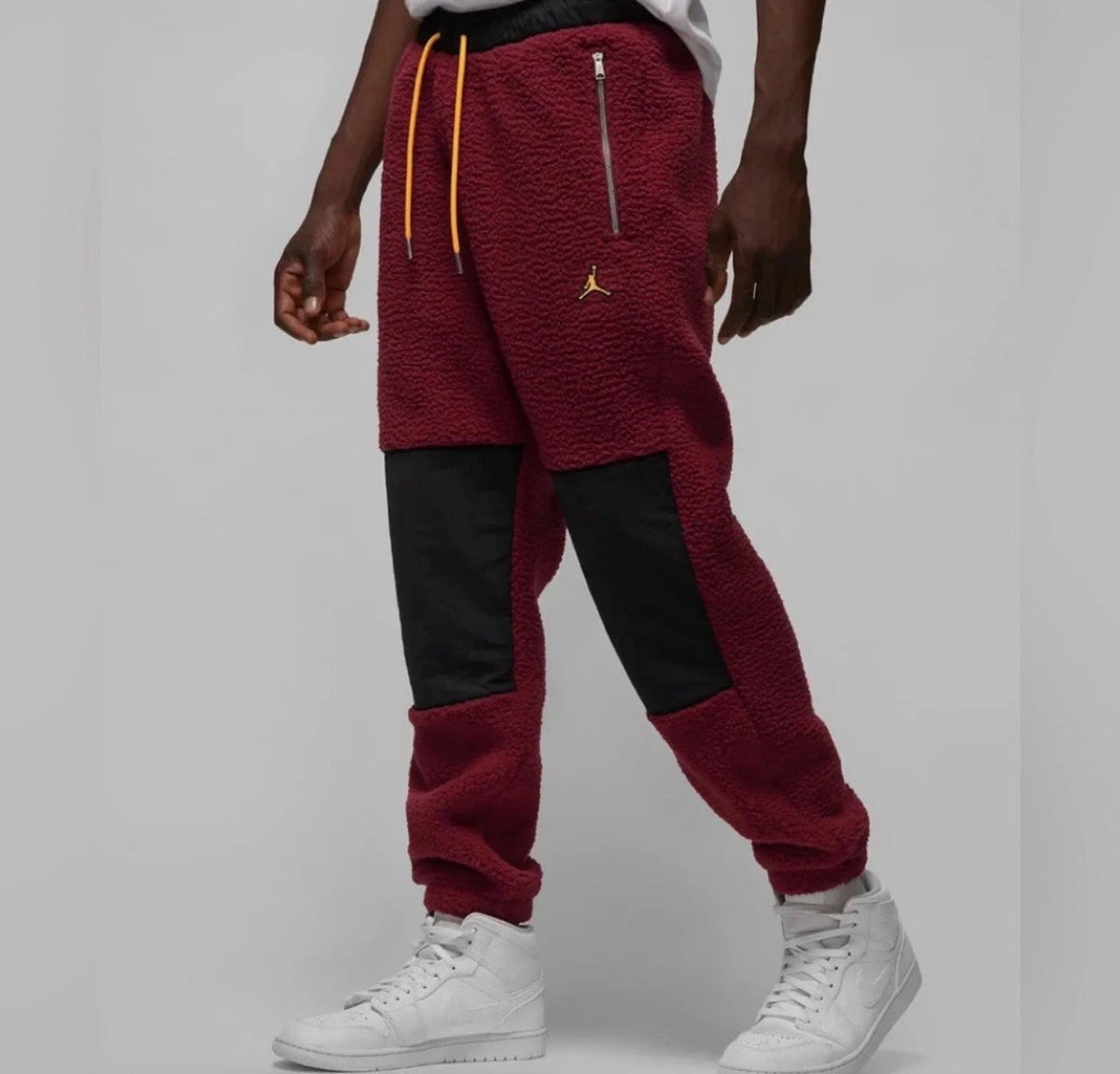 Nike Air Jordan Winter Sherpa Jogger Pants Mens Cherrywood Red 2XL NWT