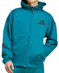 Mens Size XL - Adidas Z.N.E. Full Zip Hooded Tract Jacket Teal JD1369 Outwear