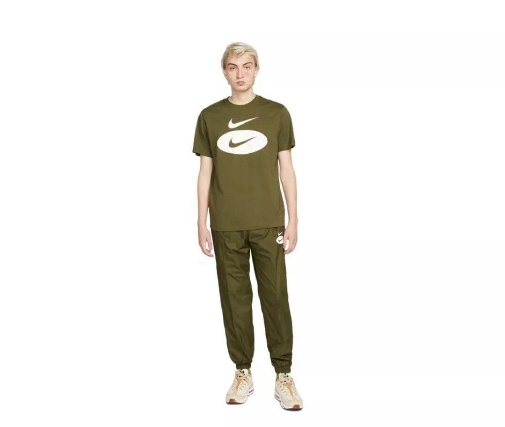 Nike Sportswear Swoosh League Woven Lined Green Pants Mens S NWT DM5485-326
