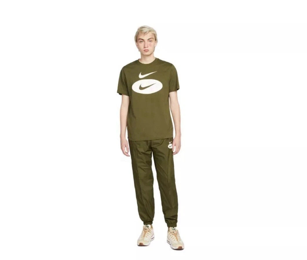 Nike Sportswear Swoosh League Woven Lined Green Pants Mens S NWT DM5485-326