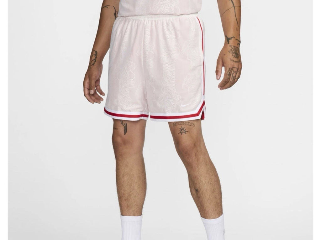 Nike Men's Giannis 6” Dri-FIT DNA Basketball Shorts White/Red XXL FZ0827-133