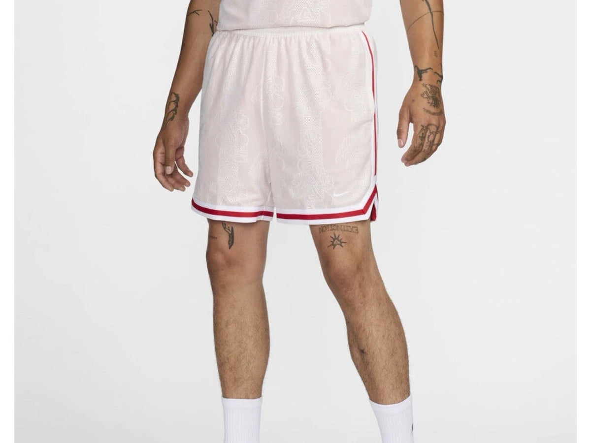Nike Men's Giannis 6” Dri-FIT DNA Basketball Shorts White/Red XXL FZ0827-133