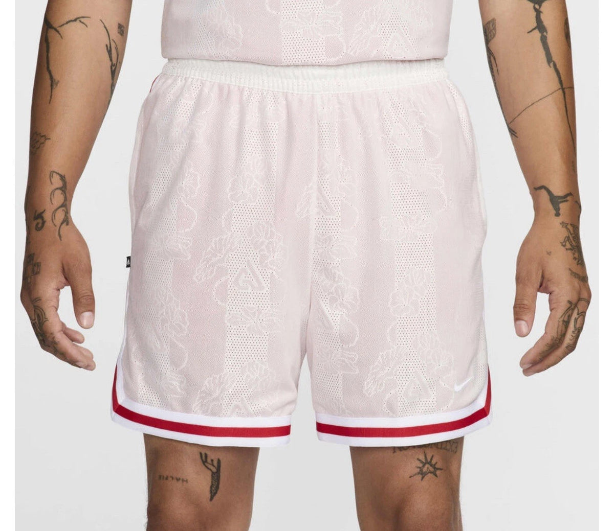 Nike Men's Giannis 6” Dri-FIT DNA Basketball Shorts White/Red XXL FZ0827-133