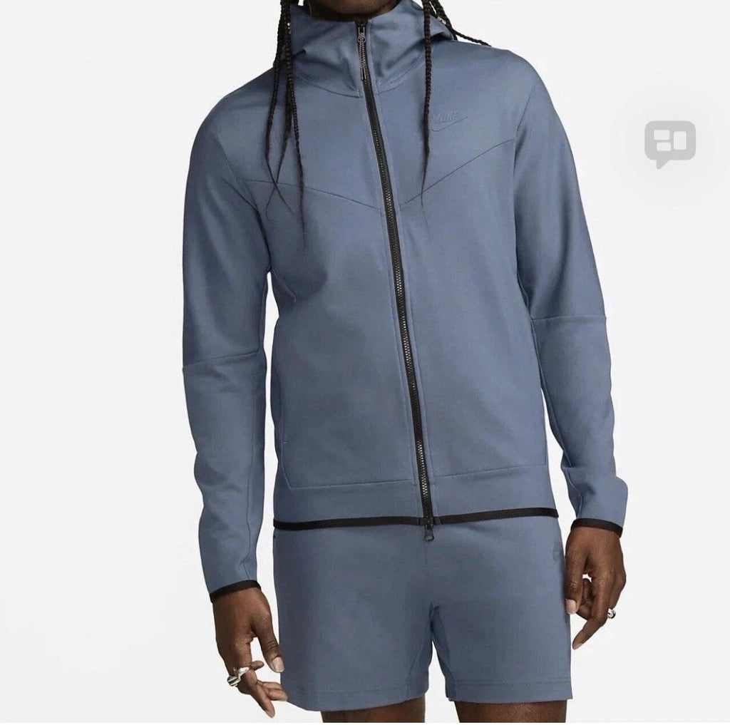 Nike Sportswear Tech Fleece Lightweight Men's Full-Zip Hoodie DX0822-491 Blue XL