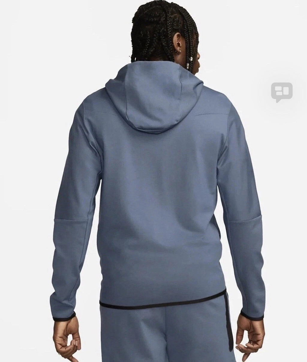 Nike Sportswear Tech Fleece Lightweight Men's Full-Zip Hoodie DX0822-491 Blue XL