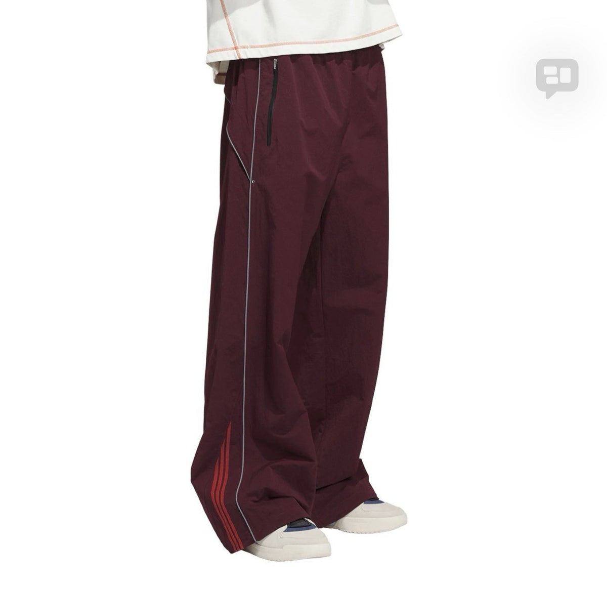 Adidas OG L.A. Venice Wind Pant - Maroon JX3800 Size Large Retail Price $190