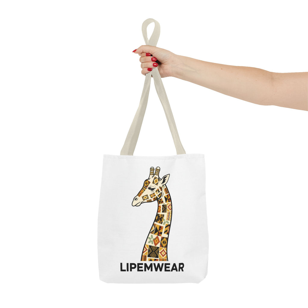 Lipemwear Kente Giraffe Tote Bag