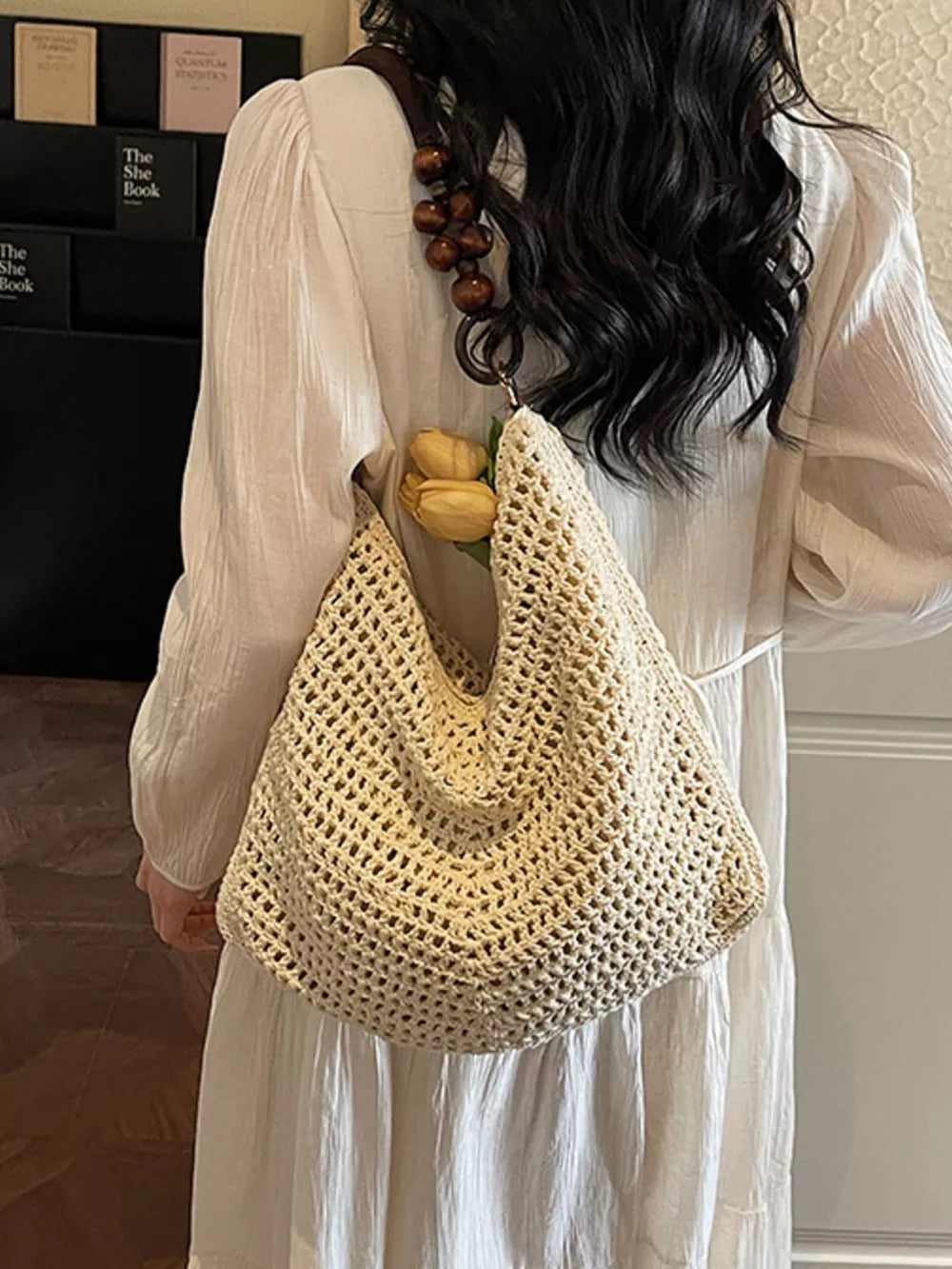 Knitted Shoulder Bag handle close-up
