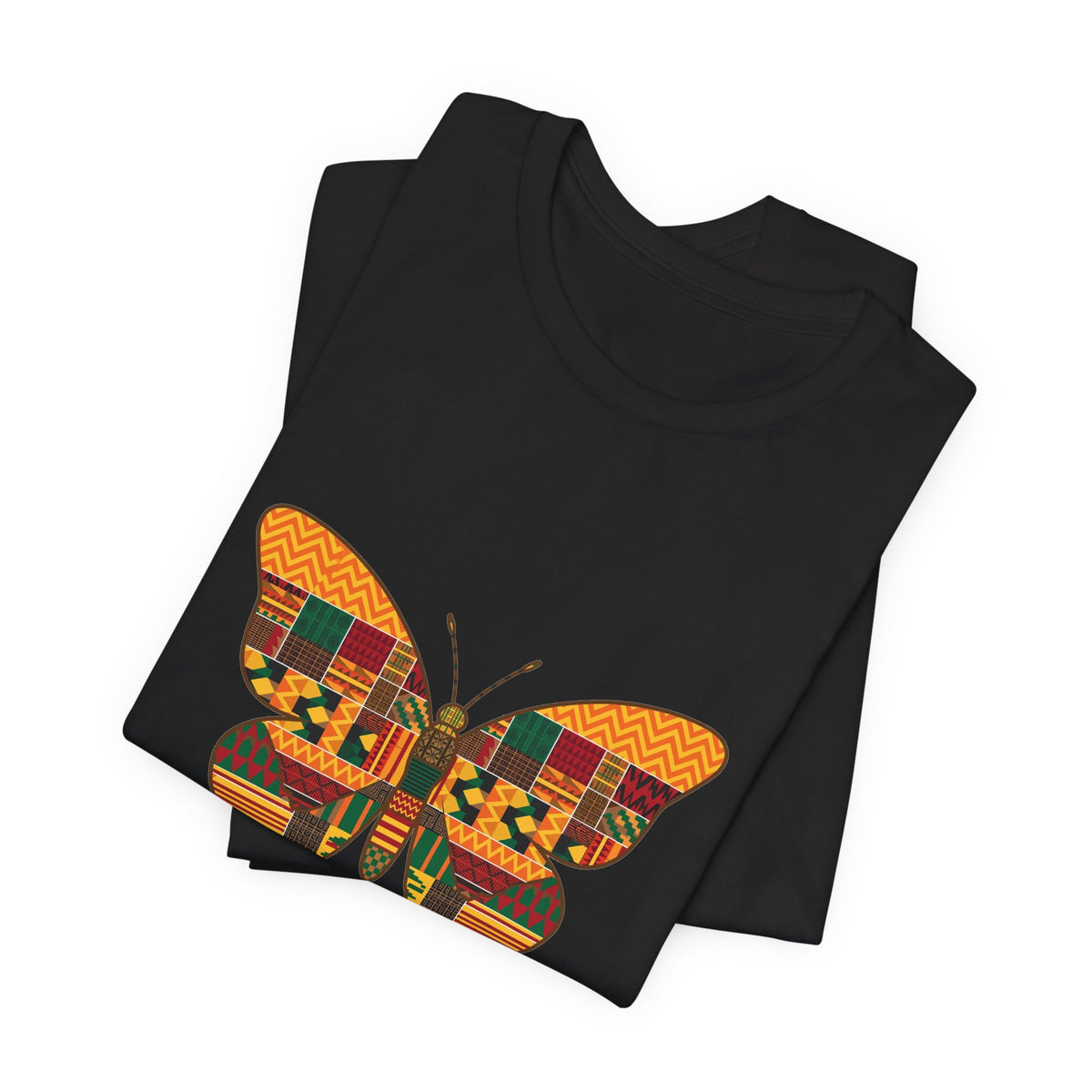 Kente Butterfly Tee Black Edition