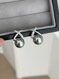 Pearl Stud Earrings front