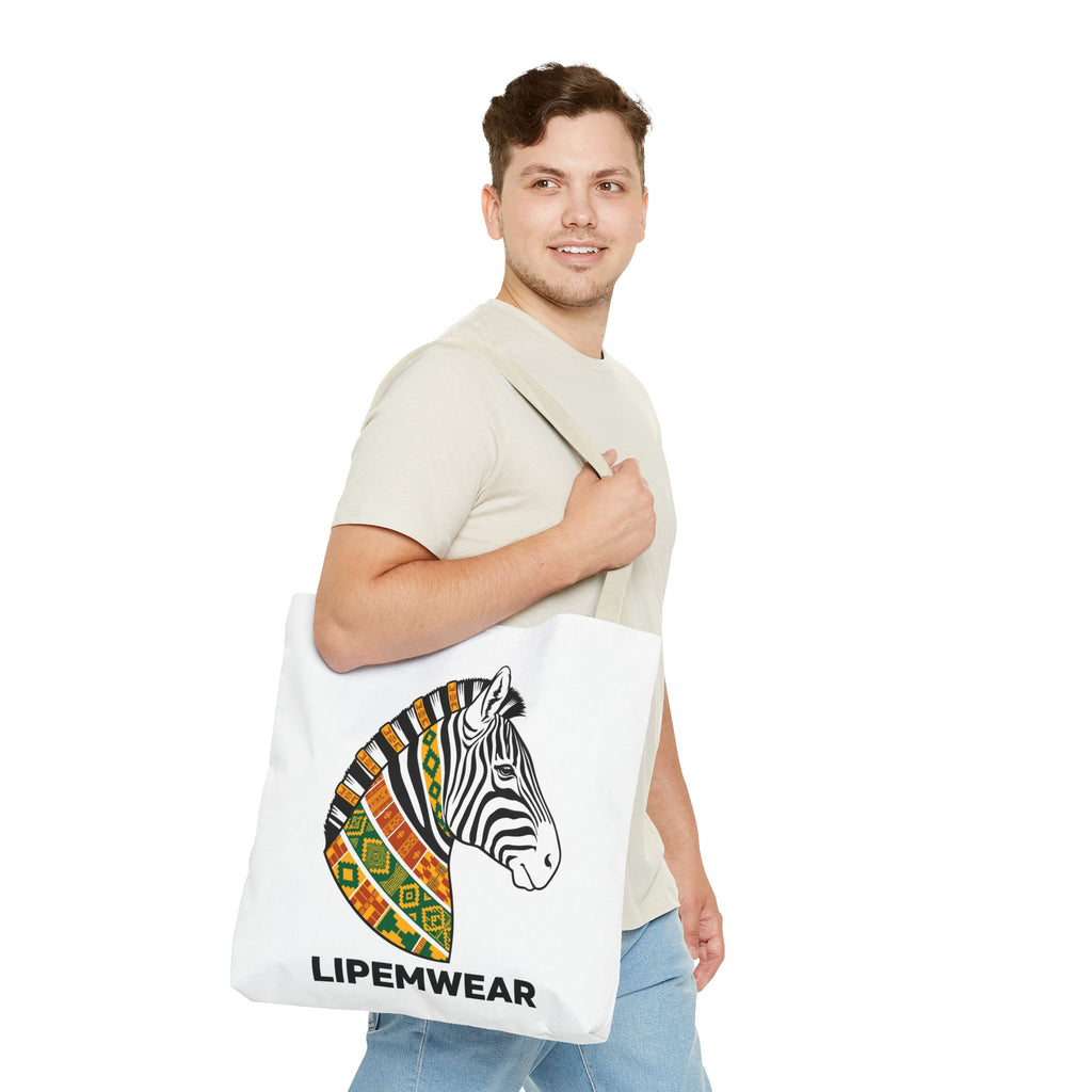 Lipemwear Kente Zebra Tote Bag