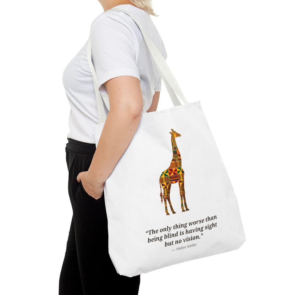 Kente Giraffe Tote Bag