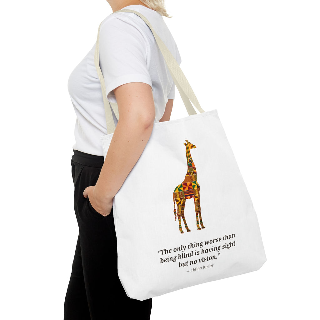 Kente Giraffe Tote Bag