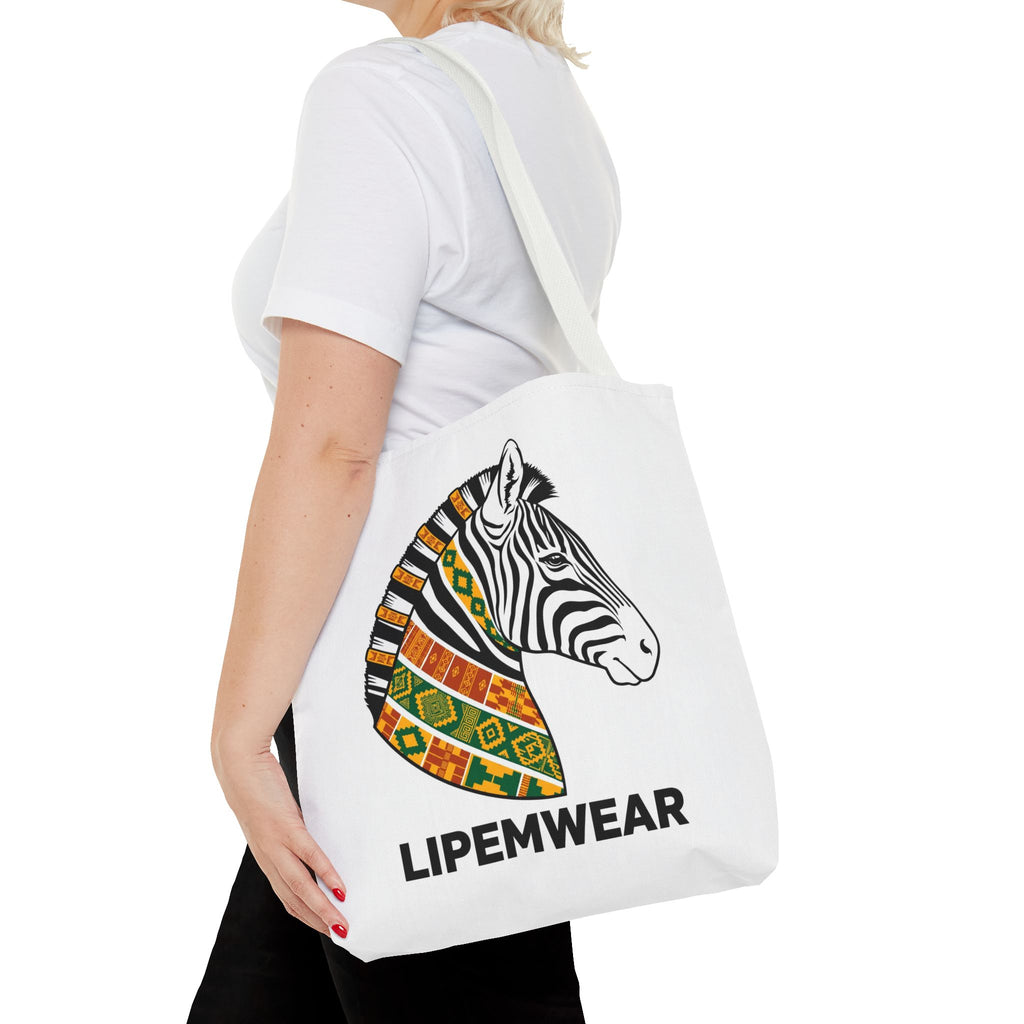 Lipemwear Kente Zebra Tote Bag