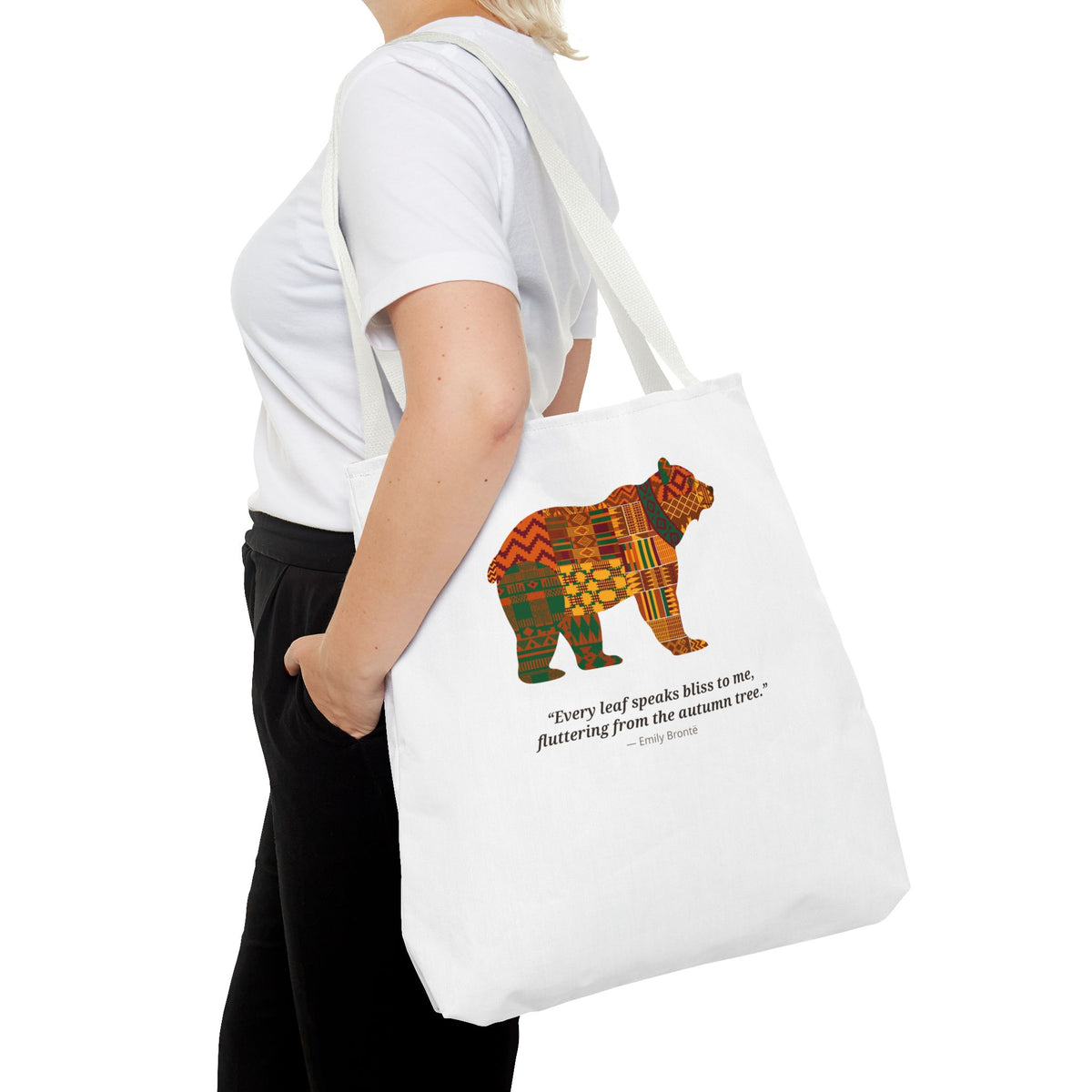 Kente Bear Tote Bag