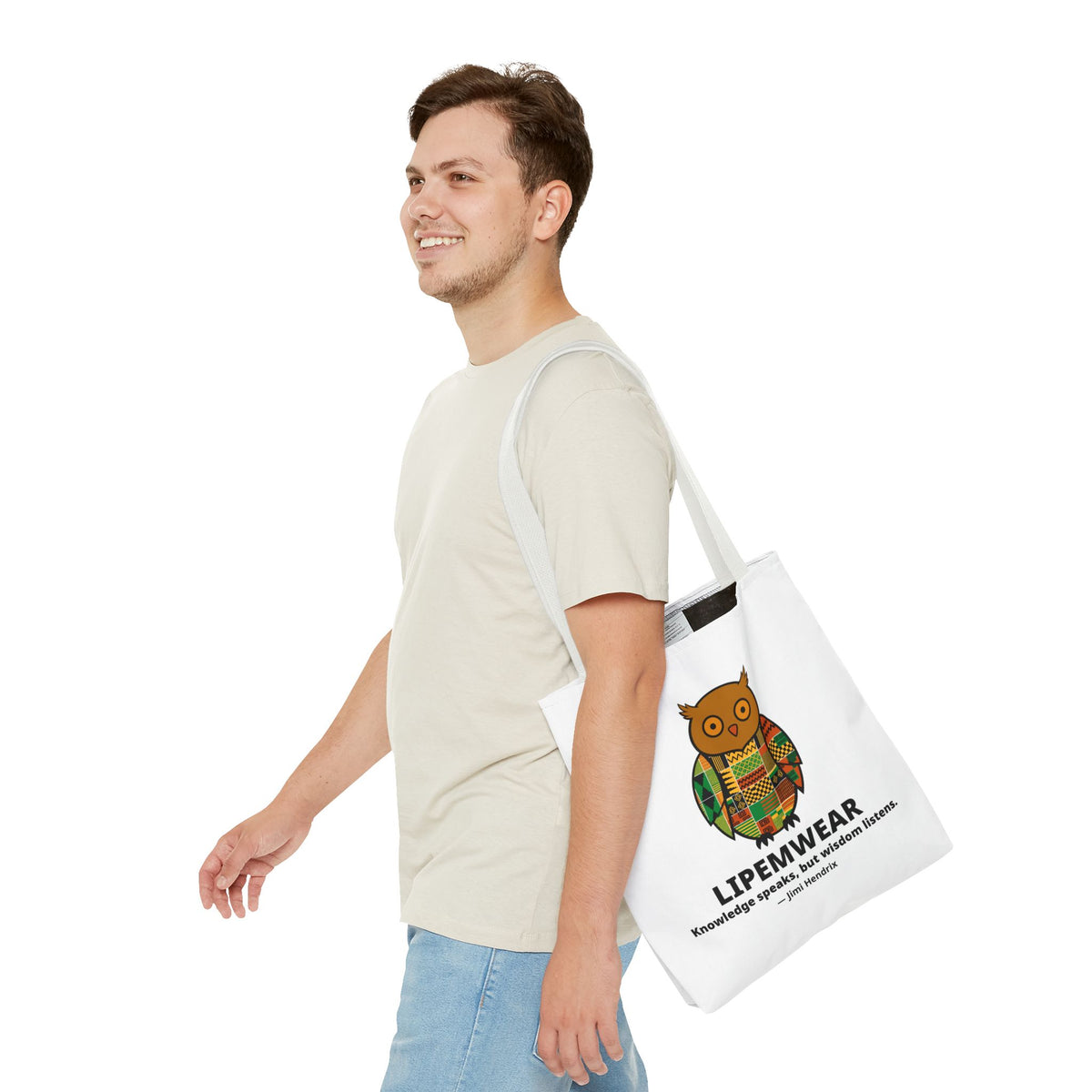 Lipemwear Kente Owl Tote Bag