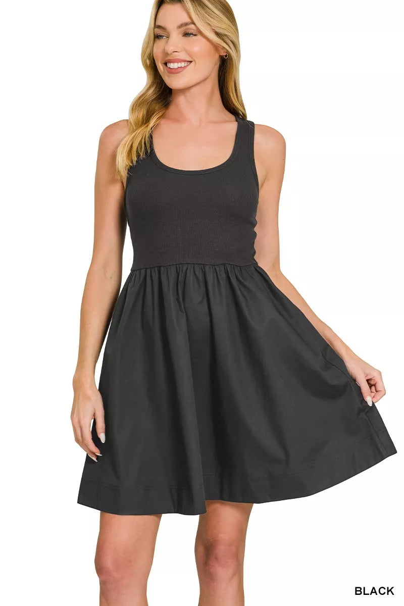 BiBi Floral Bow Tie Puff Sleeve Dress - Styling 2