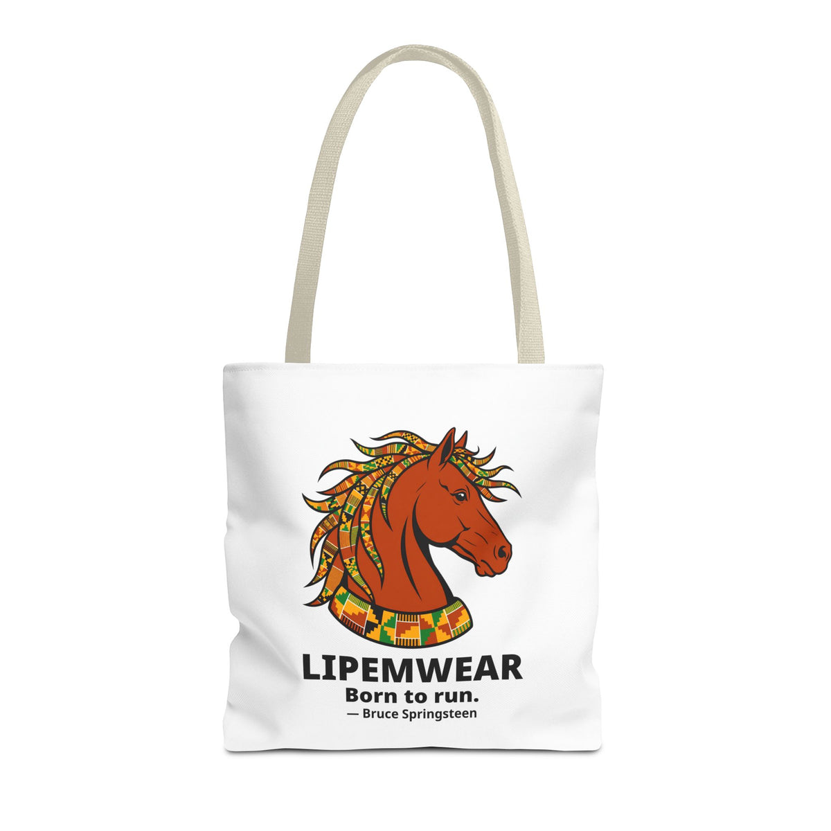 Lipemwear Kente Stallion Tote Bag