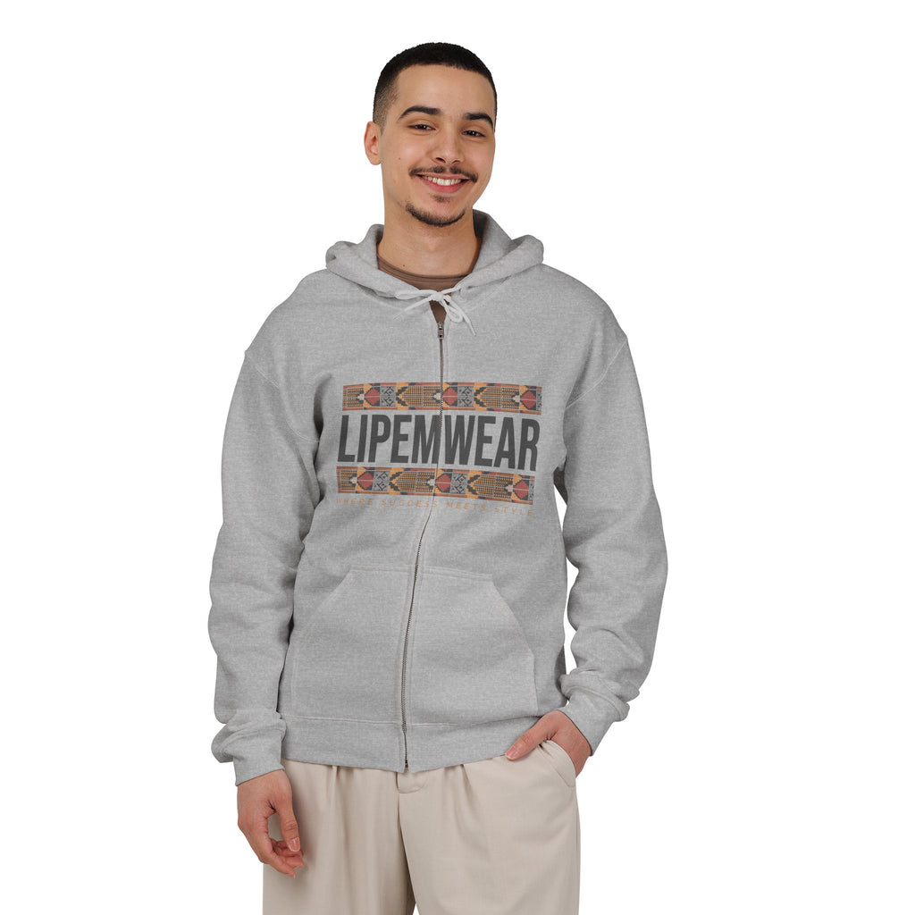 Lipemwear Kente Wordmark Zip Hoodie