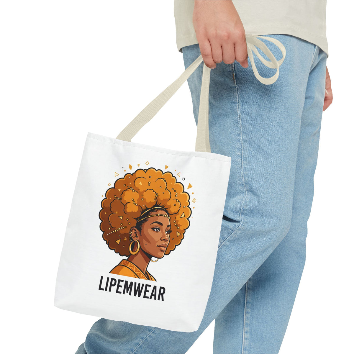 Lipemwear Golden Afro Tote Bag