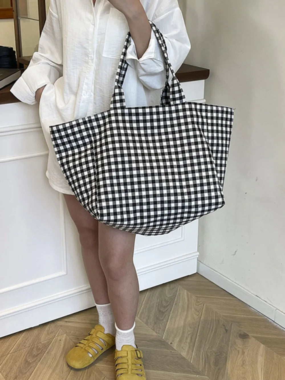 Classic Plaid Tote Bag detail