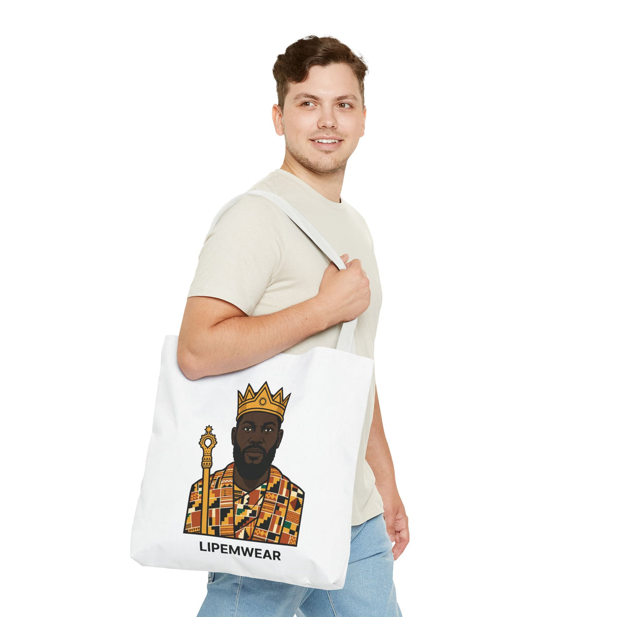 Lipemwear Kente King Tote Bag