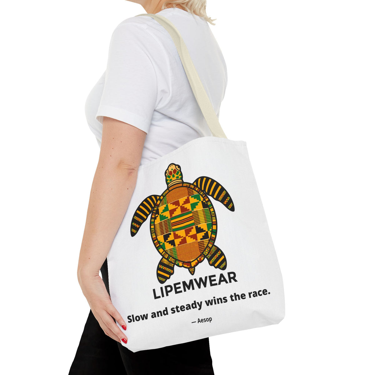 Lipemwear Kente Sea Turtle Tote Bag