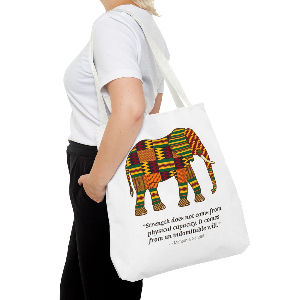 Kente Elephant Tote Bag