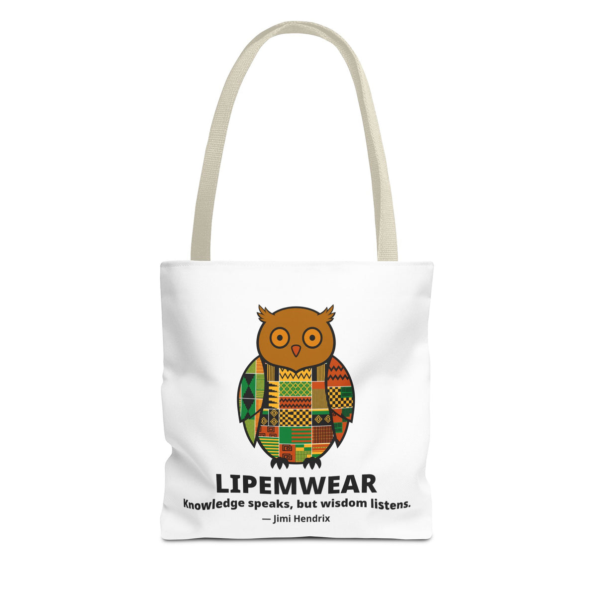 Lipemwear Kente Owl Tote Bag