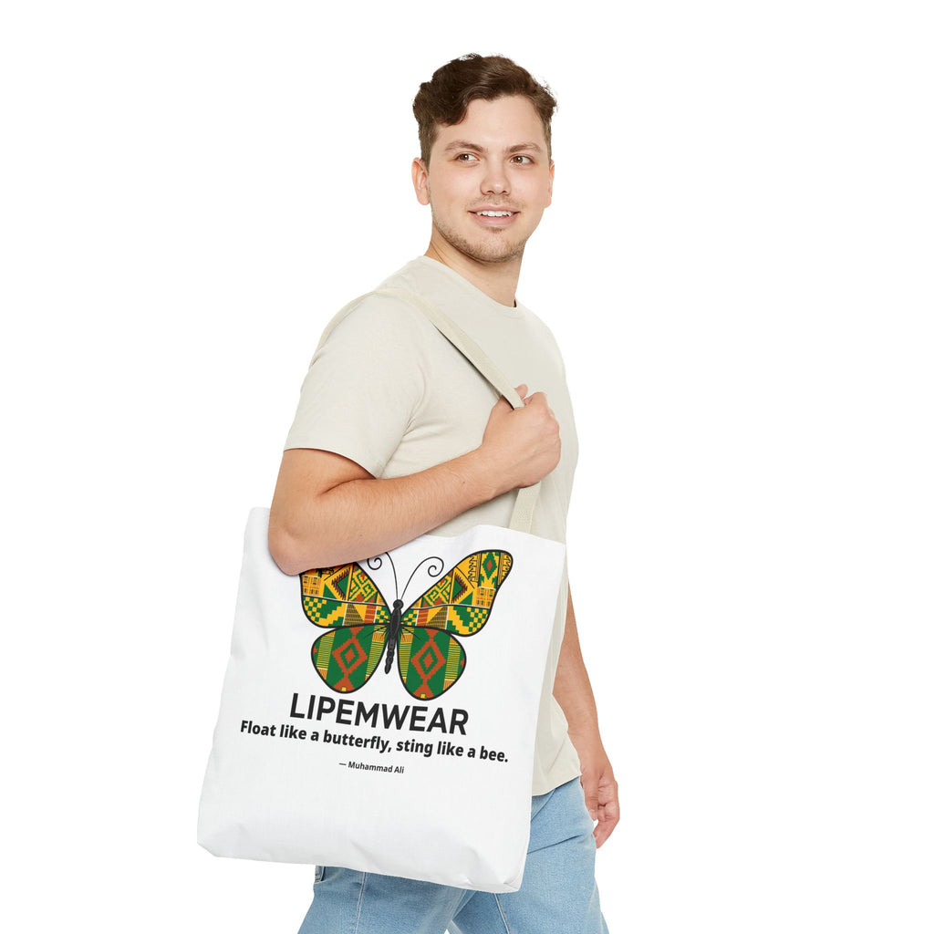 Lipemwear Kente Butterfly Tote Bag
