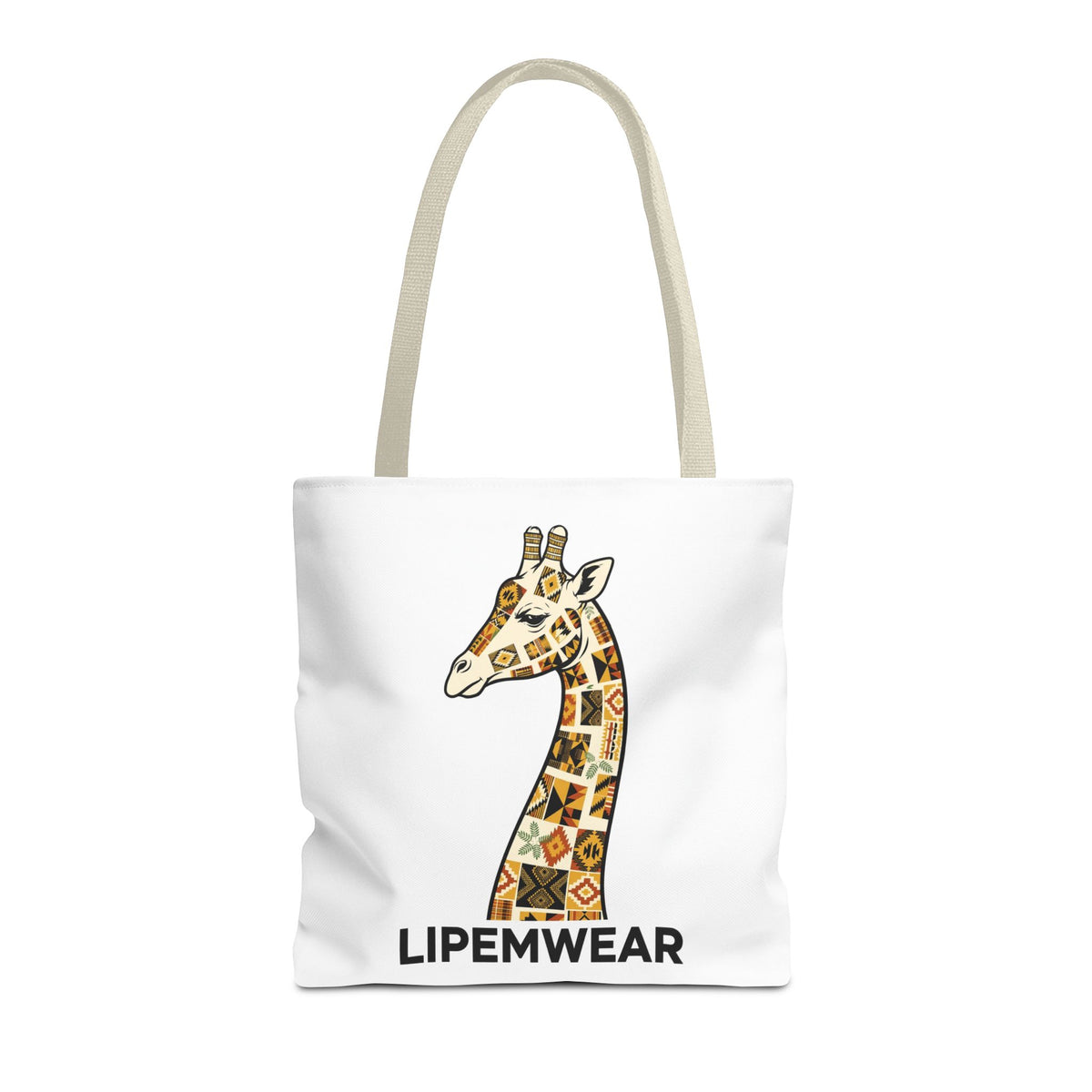 Lipemwear Kente Giraffe Tote Bag