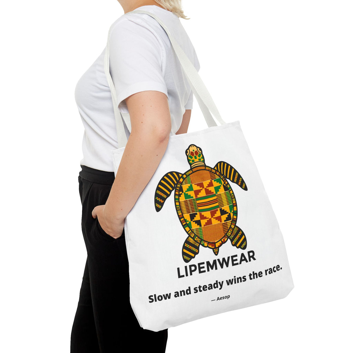 Lipemwear Kente Sea Turtle Tote Bag