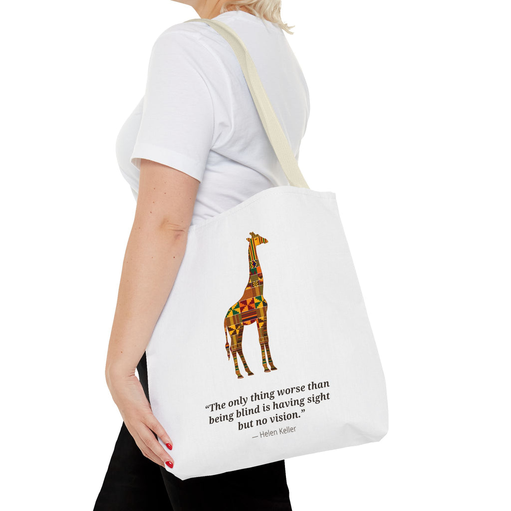 Kente Giraffe Tote Bag
