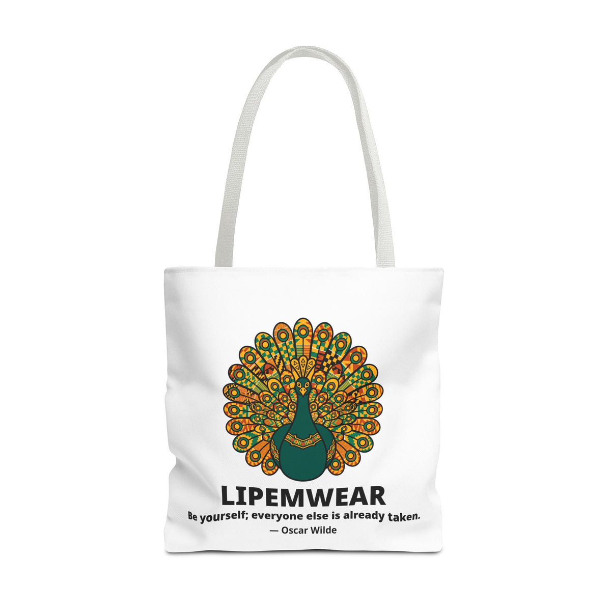 Lipemwear Kente Peacock Tote Bag